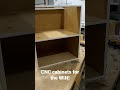 cnc cabinets are the way. easy assemble with pre drilled holes and all less than 5 minutes each.