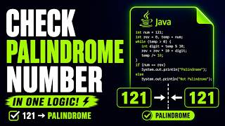 Check Palindrome Number in Java 🔥 Easy Logic Most Candidates Miss! | Dsa Interview Question
