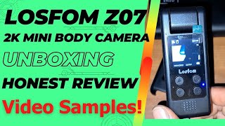 LOSFOM Z07 BODYCAM UNBOXING, REVIEW, TEST VIDEO FOOTAGE (100723)