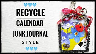 Recycling Calendar - Junk Journal Style