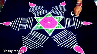 Divine Temple design padi kolam / Ugadi pandaga muggulu / Festival rangoli