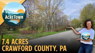 Cheap Land in Pennsylvania | Partially Cleared w/Driveway | Paved Road Frontage | Unique | 7.4 acres