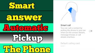 Smart Answer Automatic Pickup The Phone In Vivo Y20 And Y20i // Vivo Y20 Me smart Answer Kaise On ka