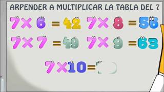 www.matecitos.com: Aprender la tabla de multiplicar del 7