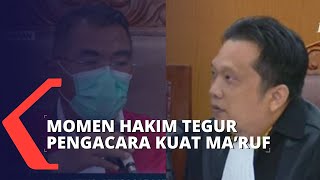 Momen Hakim Tegur Pengacara Kuat Maruf karena Dinilai Tanyakan Hal Tak Penting