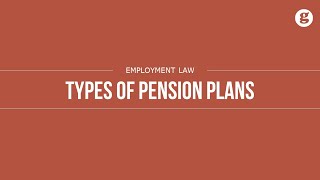 Types of Pension Plans