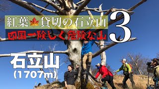 紅葉🍁貸切の石立山③四国一険しく危険な山【石立山(1707m)】2020.11.3