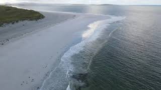 stunning west beach Berneray (North Uist) 4k drone