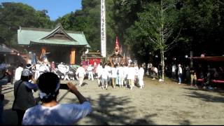 興津八幡宮 秋大祭 宮舟 vs お神輿　境内の攻防 2012.10.15 Kochi