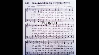 Ao hymnal no. 146 || Kumtetdakba Ne tenung atema ||saviour, again to thy dear name|| all parts piano