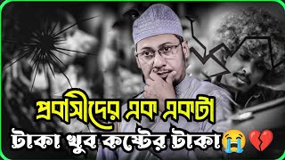 প্রবাসীর এক একটা টাকা অনেক কষ্টের 😓💔!!#আনিসুর_রহমান_আশরাফী_ওয়াজ #বাংলা_ওয়াজ #trendingvideo