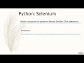 Python | Selenium | Double Click