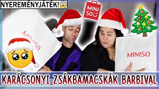 $ KARÁCSONYI MINISO ZSÁKBAMACSKA NYITÁS CHRISTINÁVAL (Barbi xD) + nyereményjáték! 🎅🎄 $