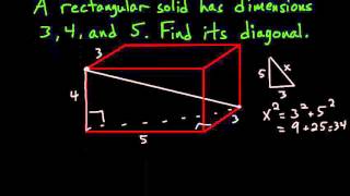 CLEP College Algebra: Diagonal of A Rectangular Solid