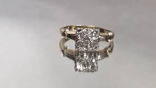 14k yellow gold .19ct diamond cluster ring 3.0g