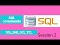 Type of SQL commands with example | DDL , DML, DCL , TCL | SQL commands