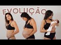 Evolução da barriga na gravidez | 9 meses em 3 minutos 🤰🏽