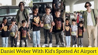 Sunny Leone Husband Daniel Weber With Kid's Spotted At Airport ♥️😍