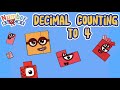 Numberblocks Decimal Counting to 4 ｜Algodoo