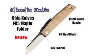 Ohta FK5 Maple Friction Folder knife Review | Atlantic Knife Reviews