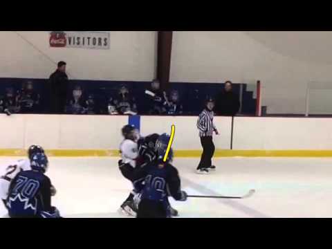 Huge Bantam Hockey Hit - YouTube