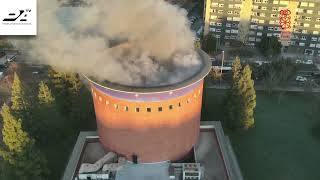 Incendio en la cúpula del Planetario de Pamplona