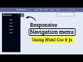 Responsive Navbar Menu Using HTML, CSS & JavaScript | Modern Navigation Bar Tutorial | Mayancoders