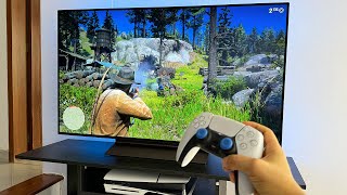 LG OLED C4 + Red Dead Redemption 2 PS5 Slim Gameplay 4K HDR