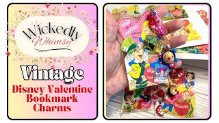 Whimsical Vintage Disney Valentine Bookmark Charms ~ Let's DIY them!