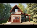 Craftsman – 23′ x 22′ One-Car Garage Carport & Studio | Adaptive House Plans