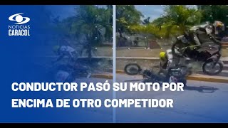 Accidente en competencia de motos en Valledupar dejó tres heridos: impactantes imágenes