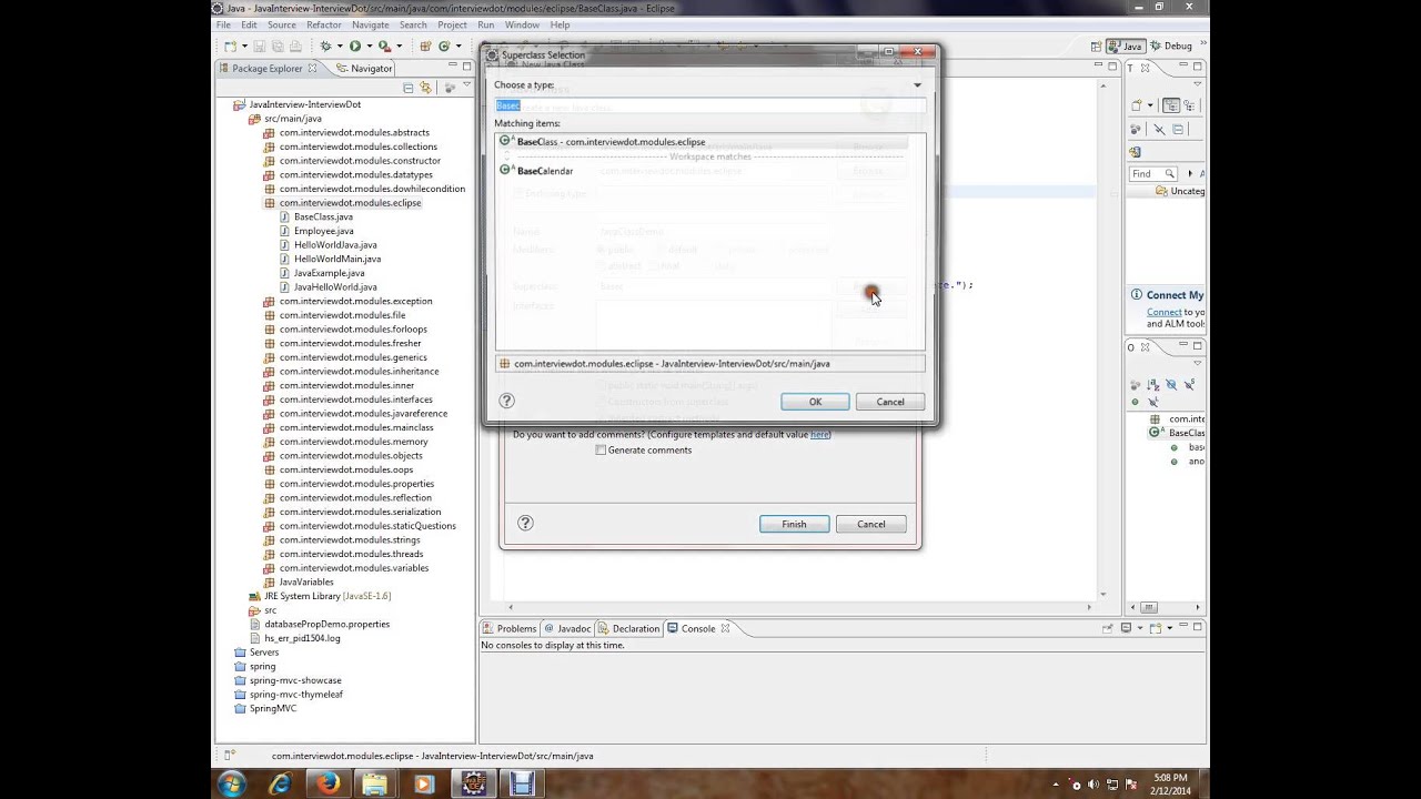 How To Create Java Class In Eclipse Youtube
