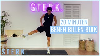 20 MINUTEN HIIT | BENEN BILLEN BUIK | STERK met Wout