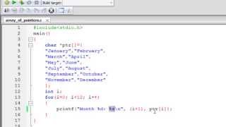 C Programming Tutorial - 59: Array of Pointers