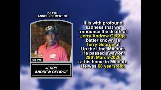 Jerry Andrew George ~ Short Obituary