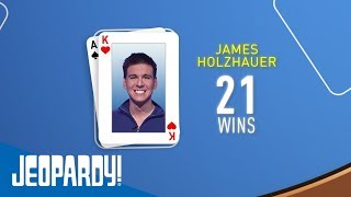 James Holzhauer Becomes the 2nd-Winningest Contestant | JEOPARDY!