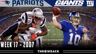 A Preview to History! (Patriots vs. Giants 2007, Week 17)