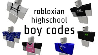 Boy Codes For Robloxian Highschool Shirts Pants - roblox high school shirt and pants codes anlis