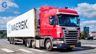 This is how Maersk containers are made ▶ Truck with semi-trailer to transport containers