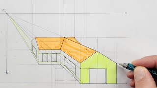 EASY STEPS to draw a ONE POINT PERSPECTIVE - HSE | Page 11-13 | Grade 10