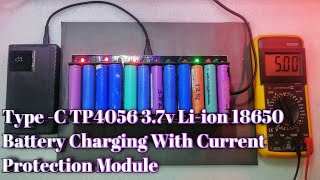 Type -C TP4056 3.7v Li-ion 18650 Battery Charging With Current Protection Module