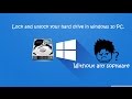 How to lock and unlock your hard drive in windows 10 PC. (without any software). How to lock and unlock your hard drive in windows 10 PC. (without any software).