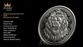 Stříbrná investiční mince Truth - Roaring Lion of Judah 1 Oz 2022