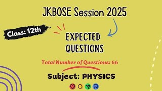 Crack PHYSICS Exams with This Powerful Guess Paper || Prepare Smart \u0026 Don’t Miss Out || #jkbose