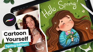 How To Cartoon Yourself, Spring Edition! • Procreate Tutorial