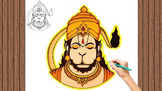 Lord Hanuman Face Colouring Pages | Jai Bajrang Bali | #jaishreeram #coloring