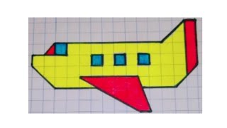 #shorts / how to draw a 3d Aeroplane on graph paper Tricks