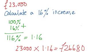 Percentage increase/decrease using multipliers