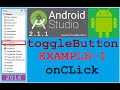 #14 Android Studio tutorial - Android toggle button example. ToggleButton onClick. Usefull code