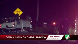 One person dead in car crash on Garden Highway